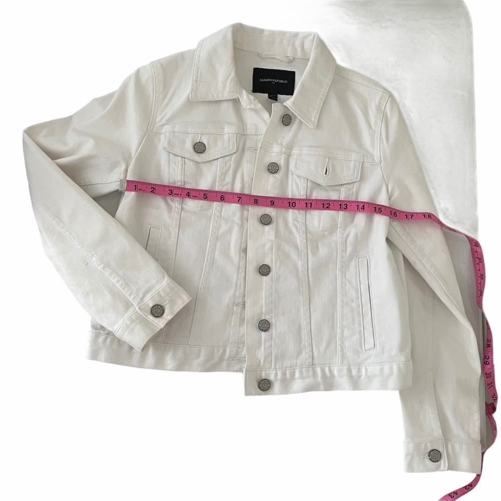 Banana Republic White Jean Jacket
